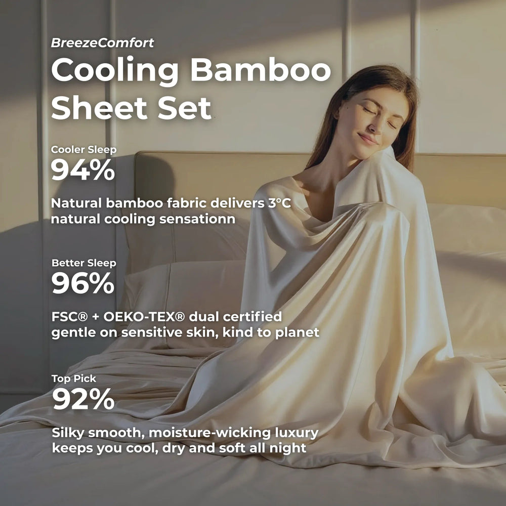 Cooling Bamboo Sheet Set, Creamy Peach - GOKOTTA