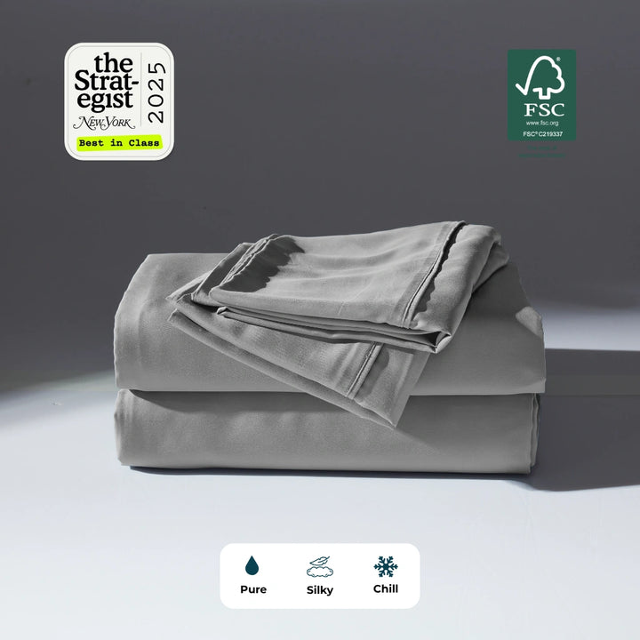 Cooling Bamboo Sheet Set, Grey