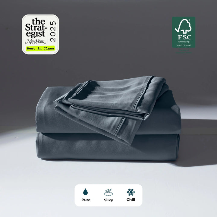 Cooling Bamboo Sheet Set, Stone Grey