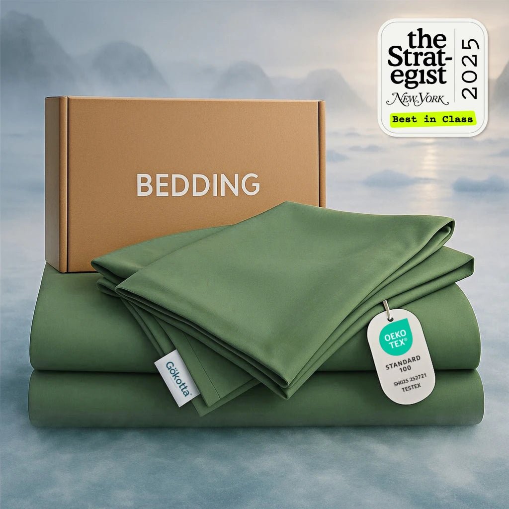 Cooling Bamboo Sheet Set, Green - GOKOTTA