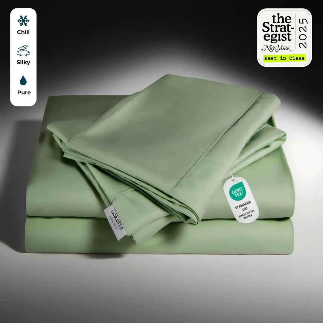 Cooling Bamboo Sheet Set, Sea Glass - GOKOTTA