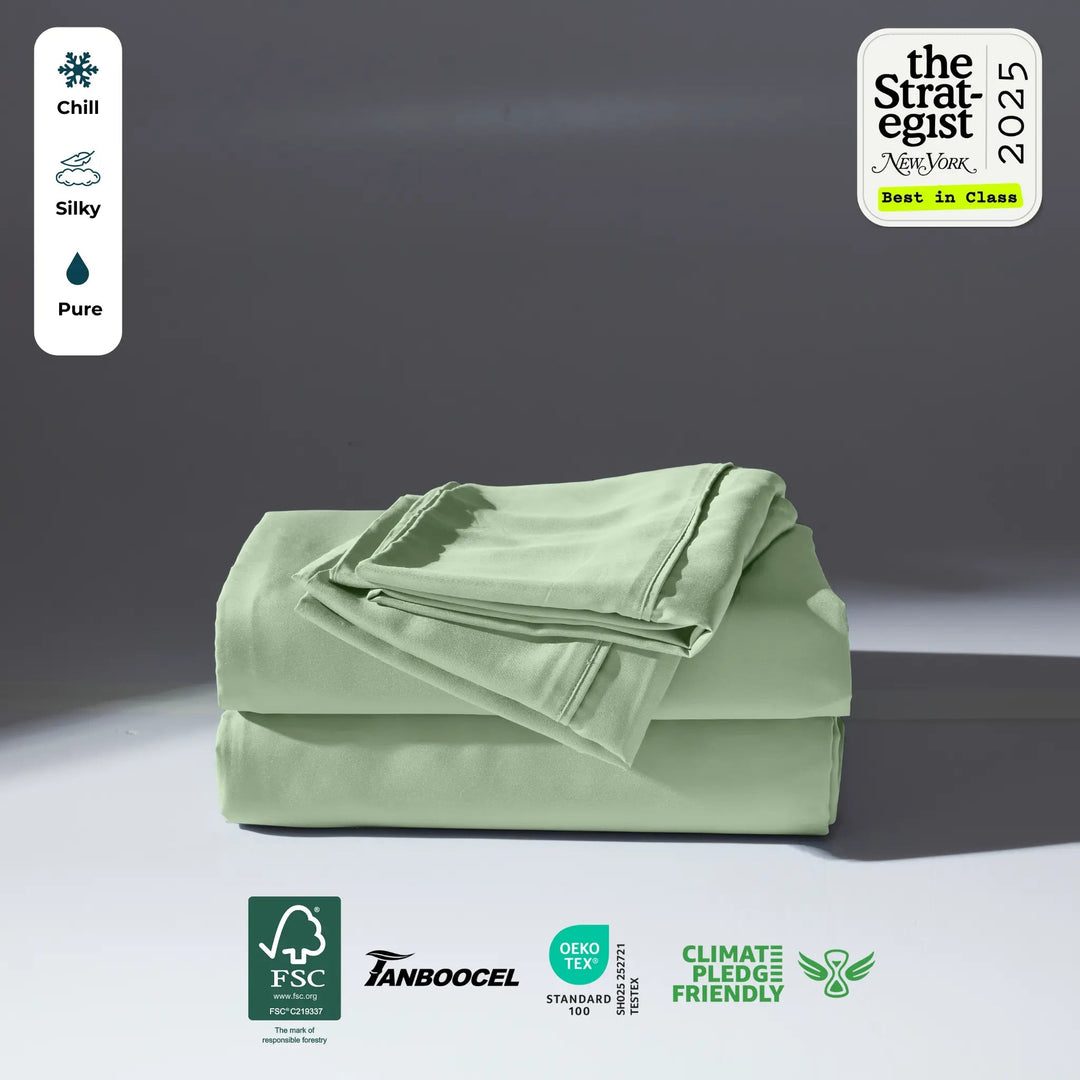 Cooling Bamboo Sheet Set, Sea Glass - GOKOTTA