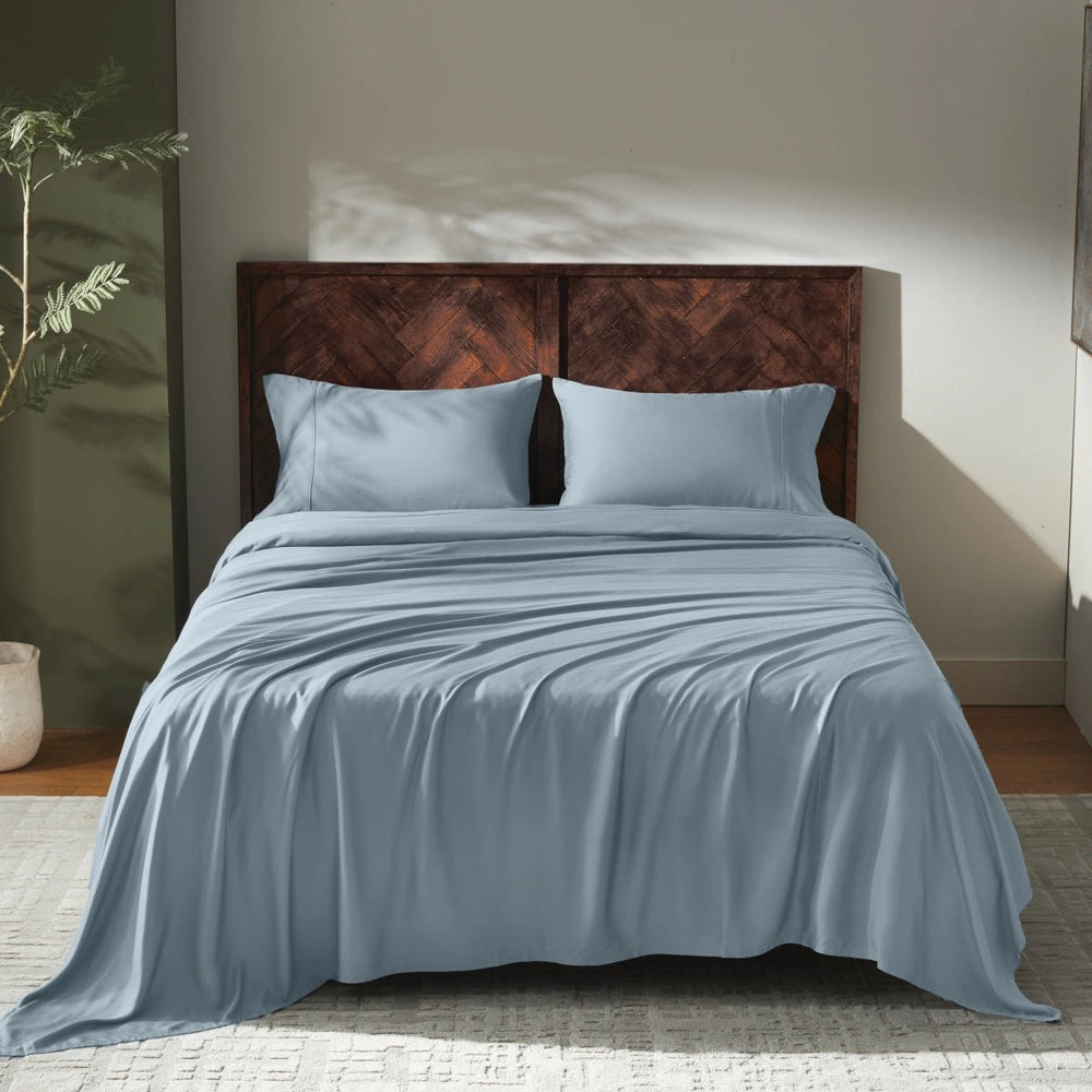 Cooling Bamboo Sheet Set, Sky Blue - GOKOTTA