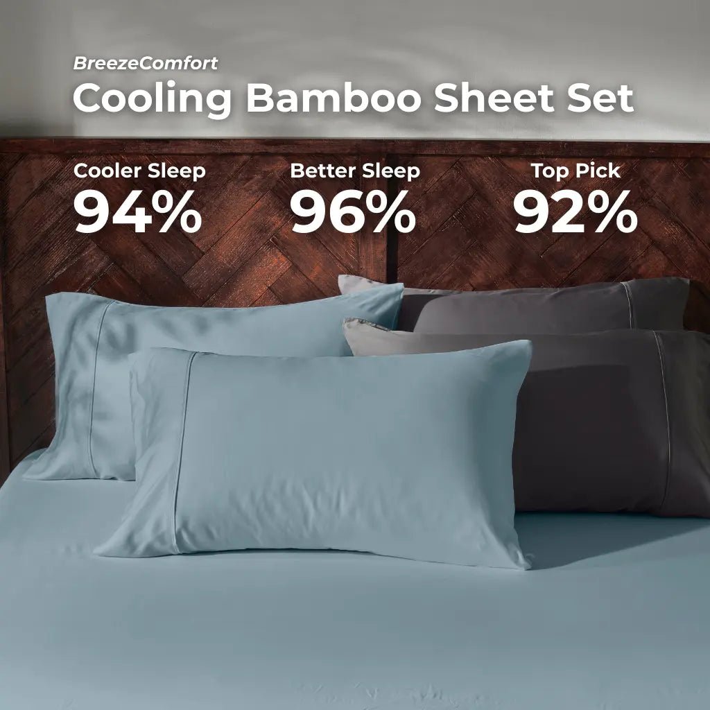 Cooling Bamboo Sheet Set, Sky Blue - GOKOTTA