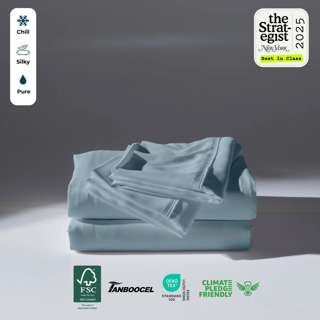 Cooling Bamboo Sheet Set, Sky Blue - GOKOTTA