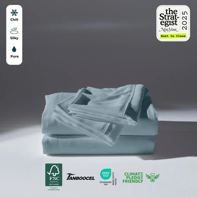 Cooling Bamboo Sheet Set, Sky Blue