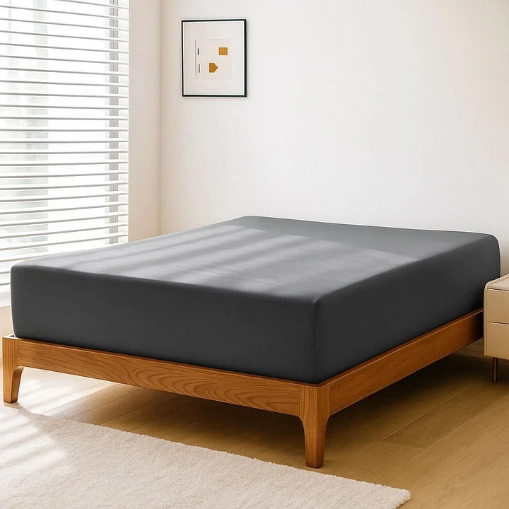 Cooling Bamboo Fitted Sheet, Dark Grey