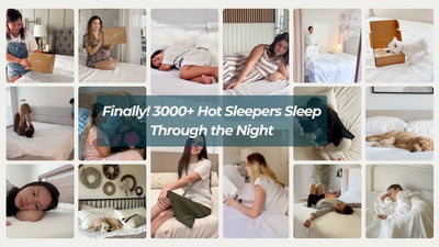 Happy customer using cooling bamboo sheets