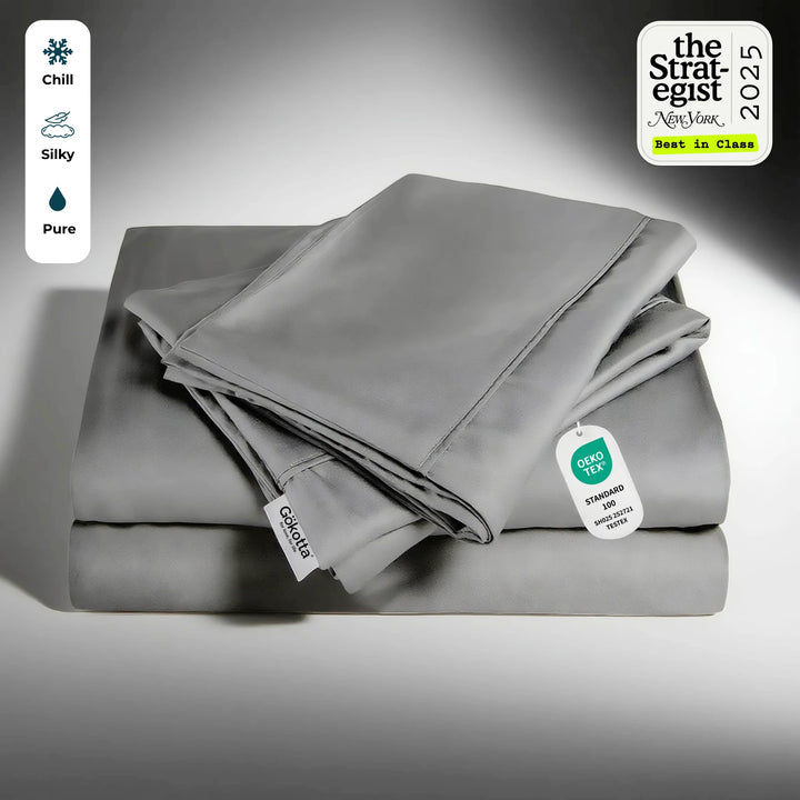 Cooling Bamboo Sheet Set, Grey