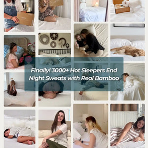 Happy customer using cooling bamboo sheets