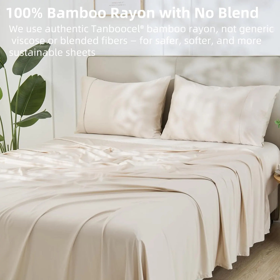 Cooling Bamboo Sheet Set, Light Beige