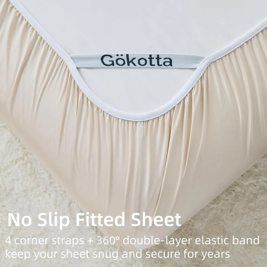 Cooling Bamboo Sheet Set, Light Beige