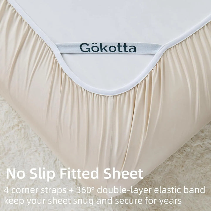 Cooling Bamboo Sheet Set, Light Beige