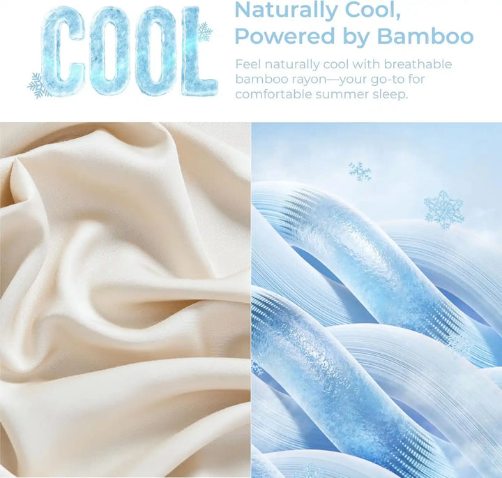 Cooling Bamboo Sheet Set, Light Beige
