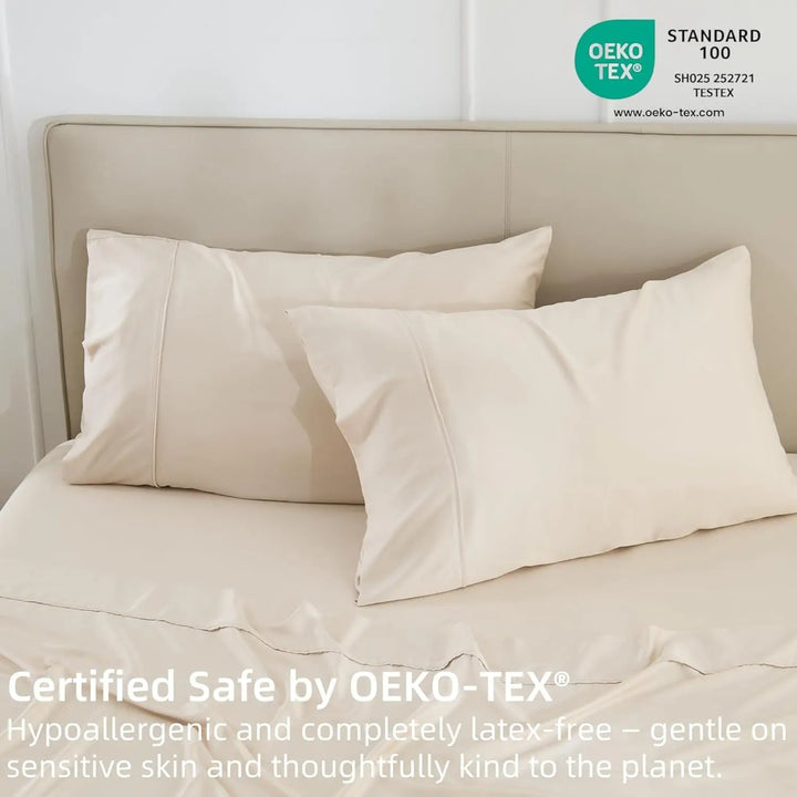 Cooling Bamboo Sheet Set, Light Beige