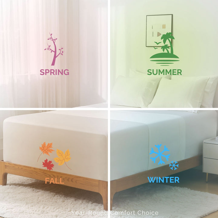 Luxury Bamboo Sheets Set - Extra Deep Pocket, Bright White - GOKOTTA