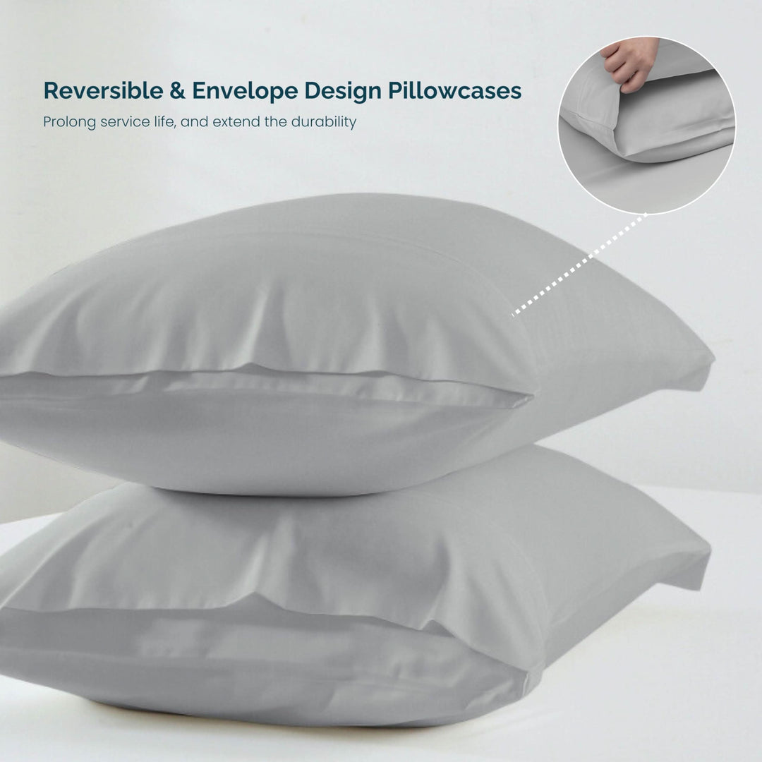 Luxury Bamboo Sheets Set - Extra Deep Pocket, Grey - GOKOTTA