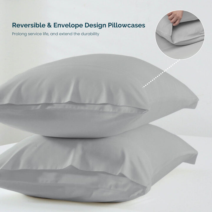 Luxury Bamboo Sheets Set - Extra Deep Pocket, Grey - GOKOTTA