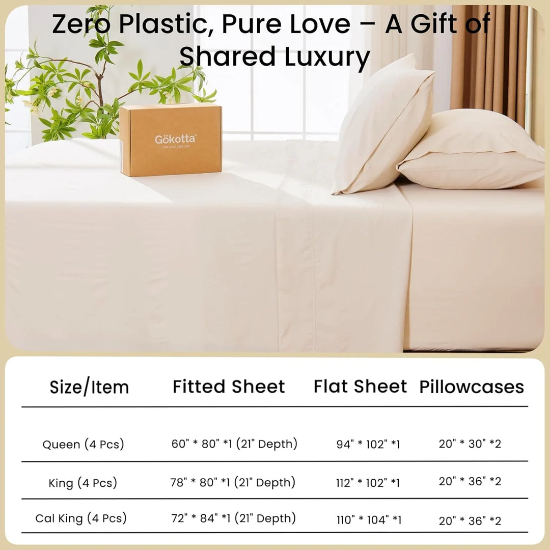 Washed & Brushed Microfiber Bed Sheets Set Deep Pocket