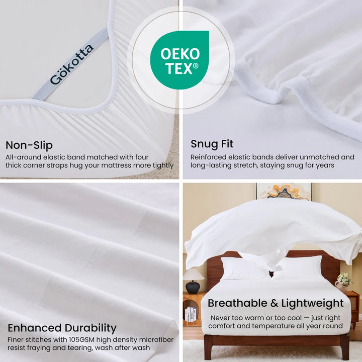 Washed & Brushed Microfiber Bed Sheets Set Deep Pocket