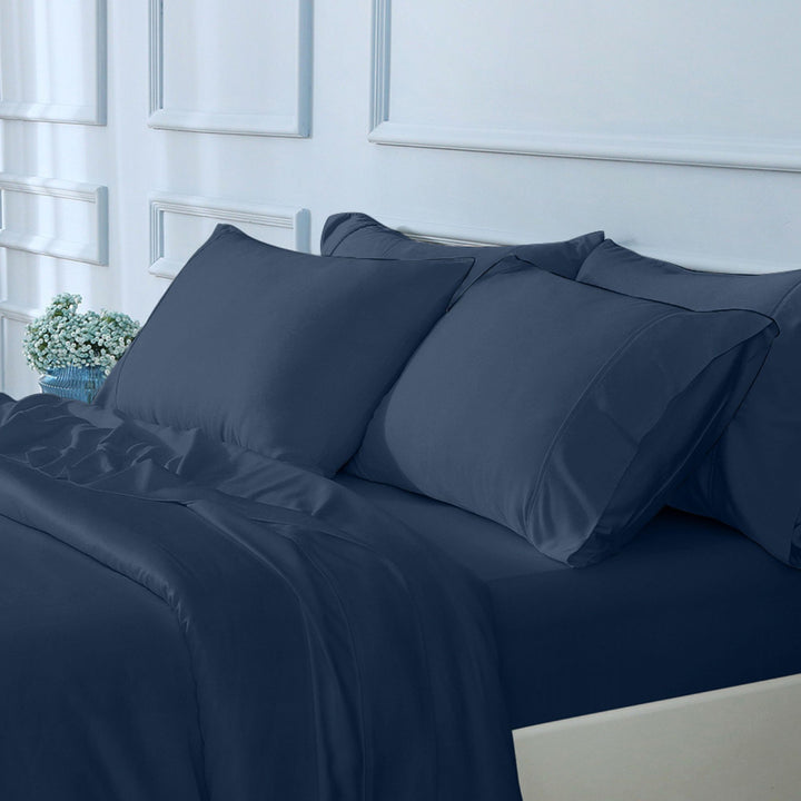 GOKOTTA Bamboo Sheet Set - BreezeComfort, Navy Blue