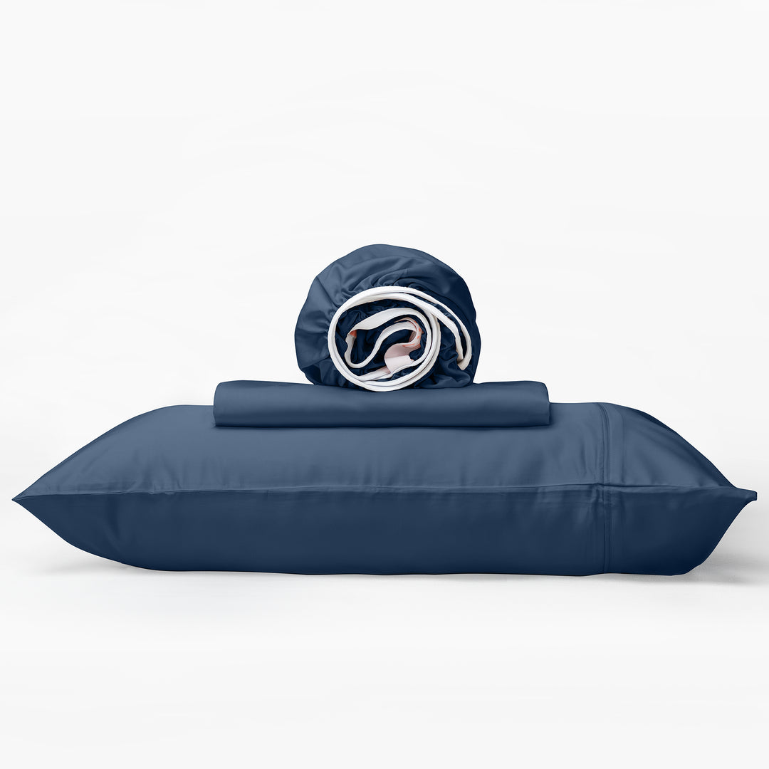 GOKOTTA Bamboo Sheet Set - BreezeComfort, Navy Blue