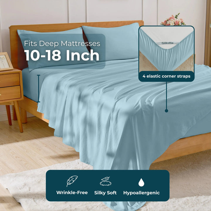 Ultra Soft Brushed Microfiber Bed Sheets Set - GOKOTTA