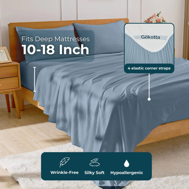 Ultra Soft Brushed Microfiber Bed Sheets Set - GOKOTTA