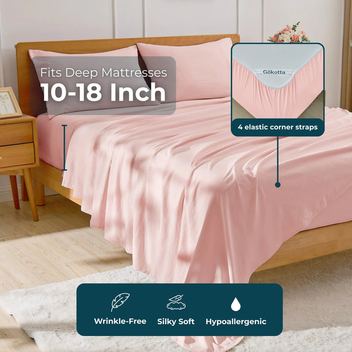 Ultra Soft Brushed Microfiber Bed Sheets Set - GOKOTTA