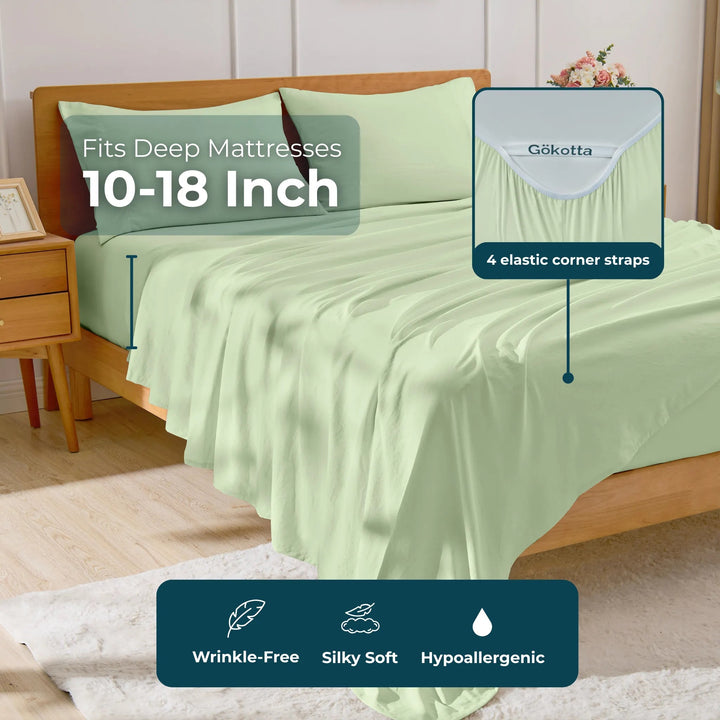 Ultra Soft Brushed Microfiber Bed Sheets Set - GOKOTTA