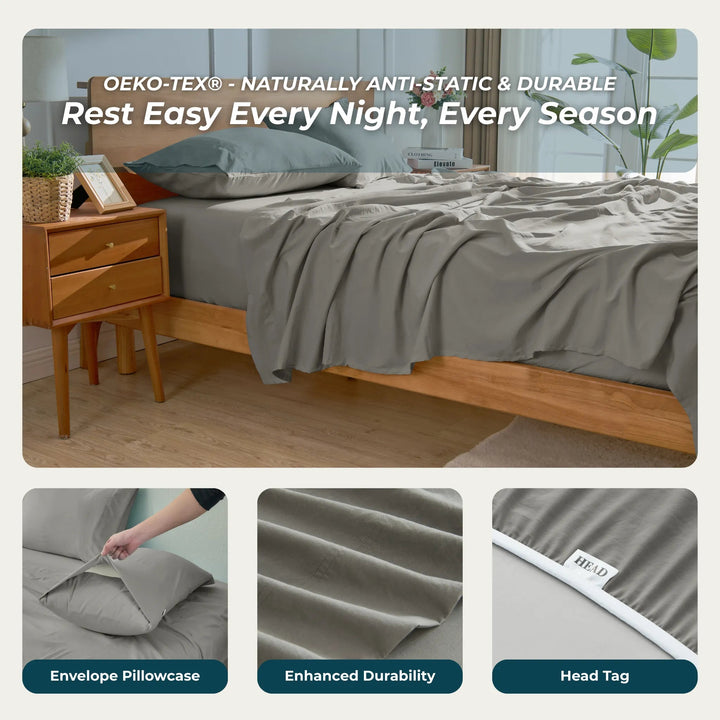 Ultra Soft Brushed Microfiber Bed Sheets Set - GOKOTTA