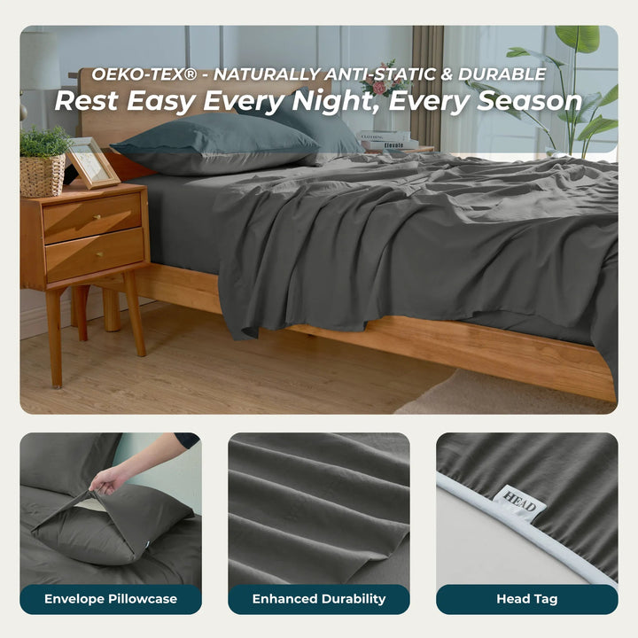 Ultra Soft Brushed Microfiber Bed Sheets Set - GOKOTTA