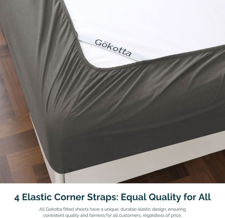 Ultra Soft Brushed Microfiber Bed Sheets Set, Dark Grey - GOKOTTA