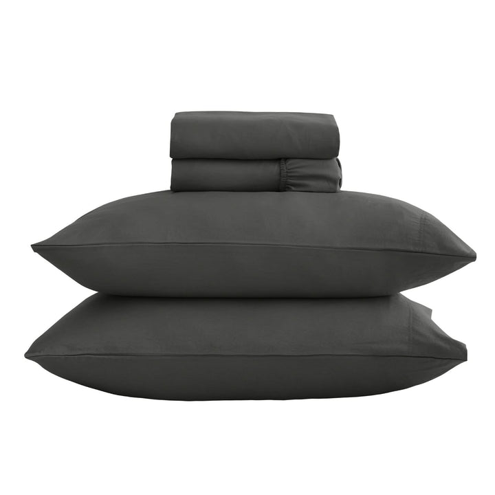 Ultra Soft Brushed Microfiber Bed Sheets Set, Dark Grey - GOKOTTA