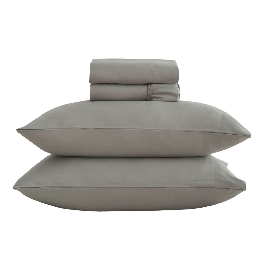 Ultra Soft Brushed Microfiber Bed Sheets Set, Grey - GOKOTTA