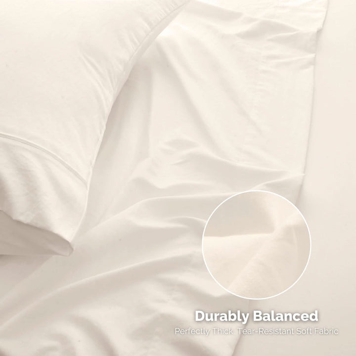 Ultra Soft Brushed Microfiber Bed Sheets Set, Light Beige - GOKOTTA