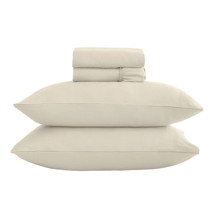 Ultra Soft Brushed Microfiber Bed Sheets Set, Light Beige - GOKOTTA