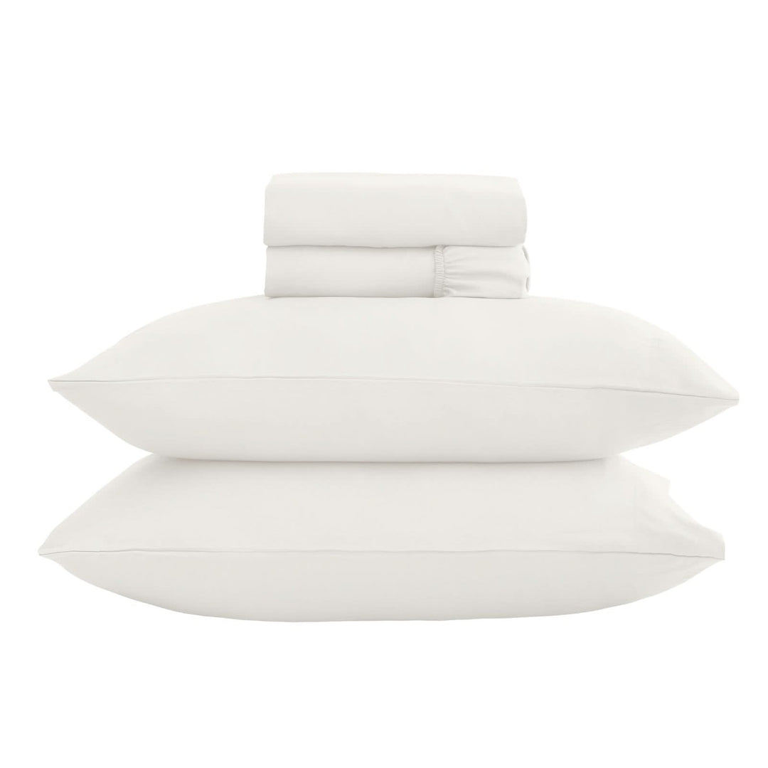 Ultra Soft Brushed Microfiber Bed Sheets Set, White - GOKOTTA
