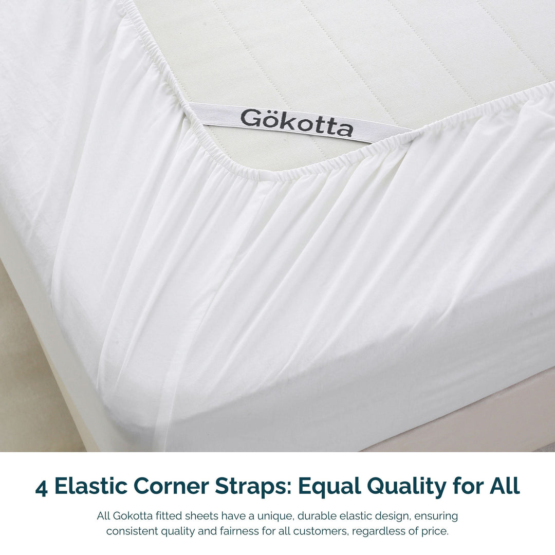 Ultra Soft Brushed Microfiber Bed Sheets Set, White - GOKOTTA