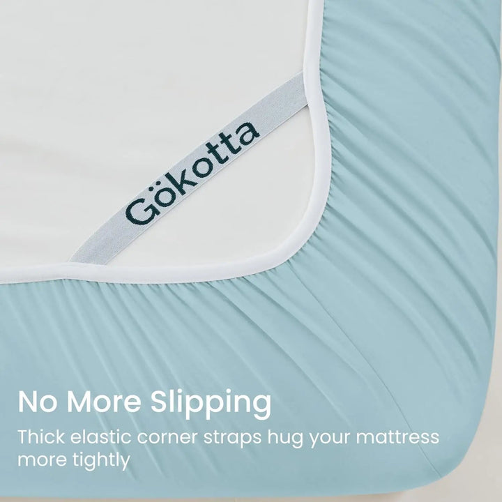 Ultra Soft Brushed Microfiber Fitted Sheet Only, Baby Blue - GOKOTTA