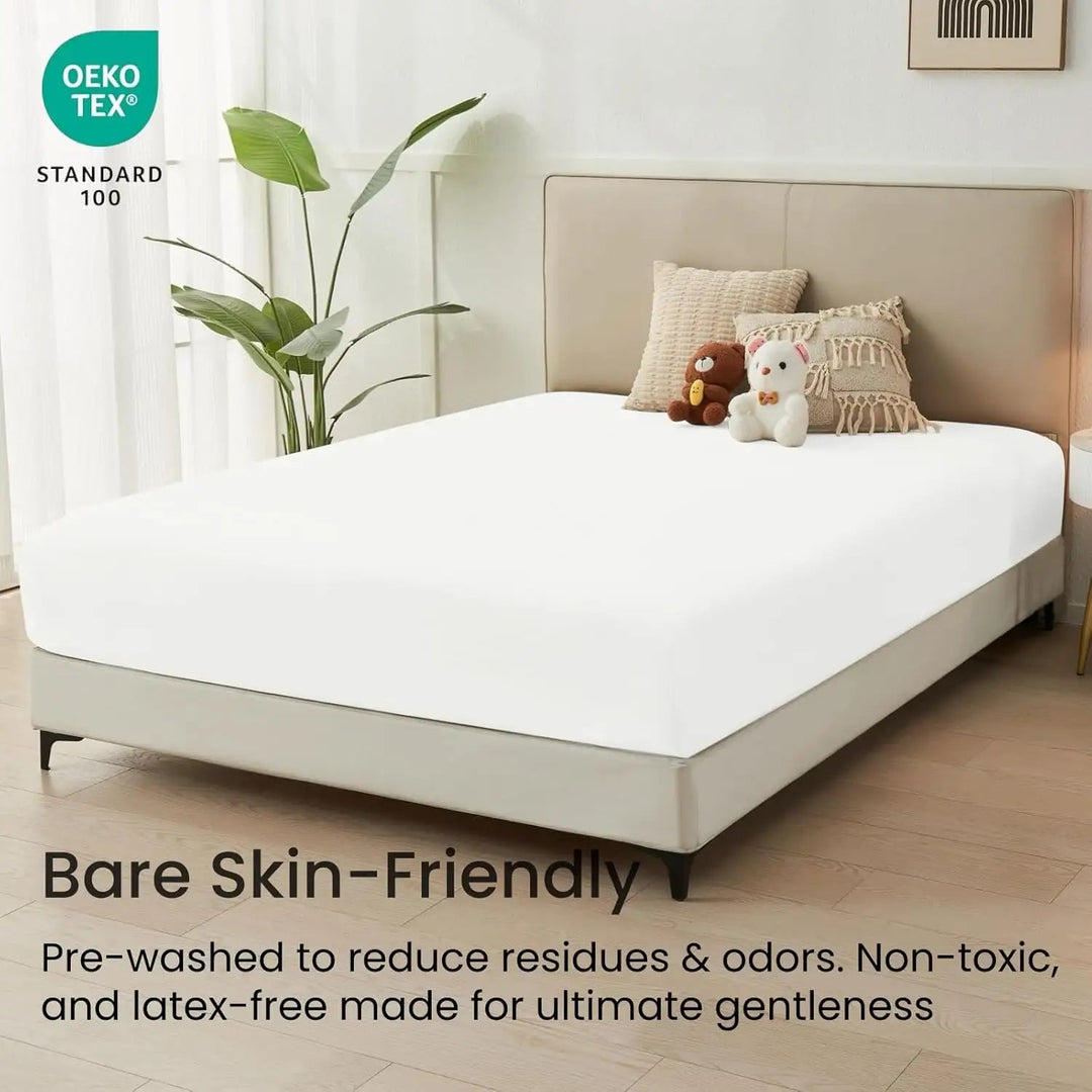 Ultra Soft Brushed Microfiber Fitted Sheet Only, Cream White - GOKOTTA
