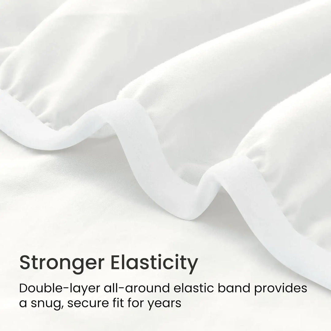 Ultra Soft Brushed Microfiber Fitted Sheet Only, Cream White - GOKOTTA