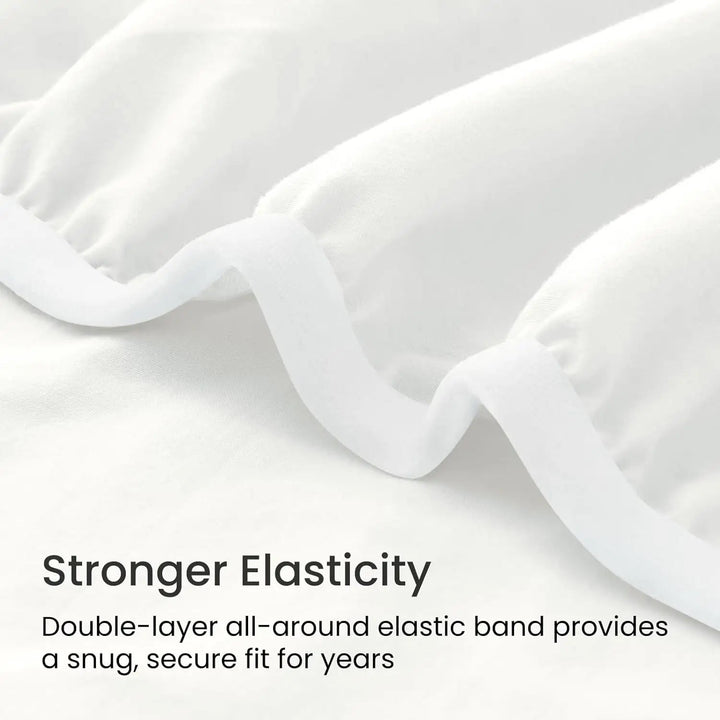 Ultra Soft Brushed Microfiber Fitted Sheet Only, Cream White - GOKOTTA