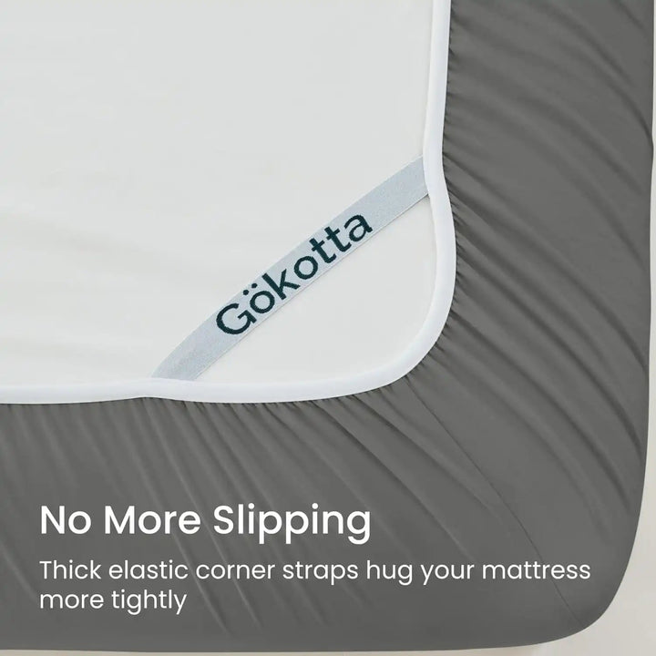 Ultra Soft Brushed Microfiber Fitted Sheet Only, Dark Grey - GOKOTTA