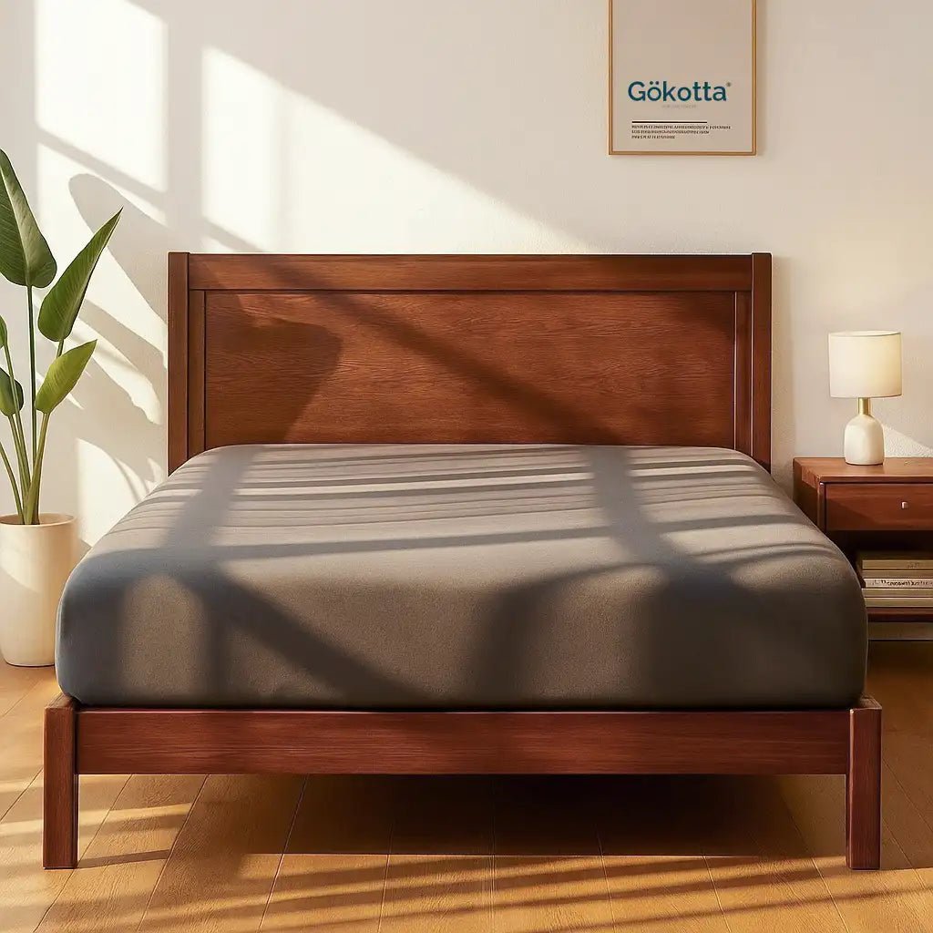 Ultra Soft Brushed Microfiber Fitted Sheet Only, Dark Grey - GOKOTTA
