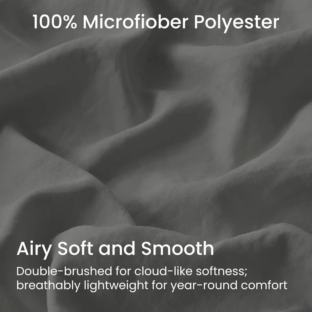 Ultra Soft Brushed Microfiber Fitted Sheet Only, Dark Grey - GOKOTTA