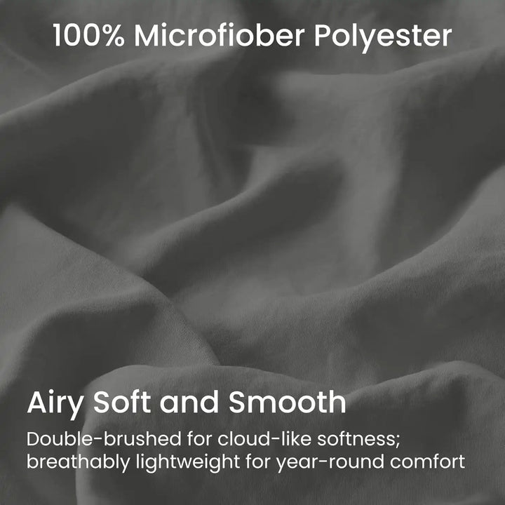 Ultra Soft Brushed Microfiber Fitted Sheet Only, Dark Grey - GOKOTTA