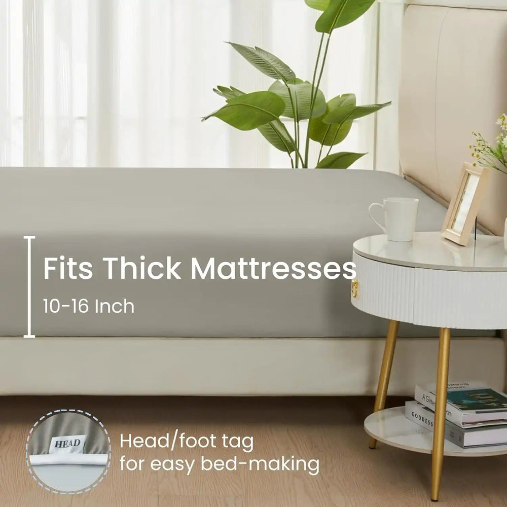 Ultra Soft Brushed Microfiber Fitted Sheet Only, Grey - GOKOTTA