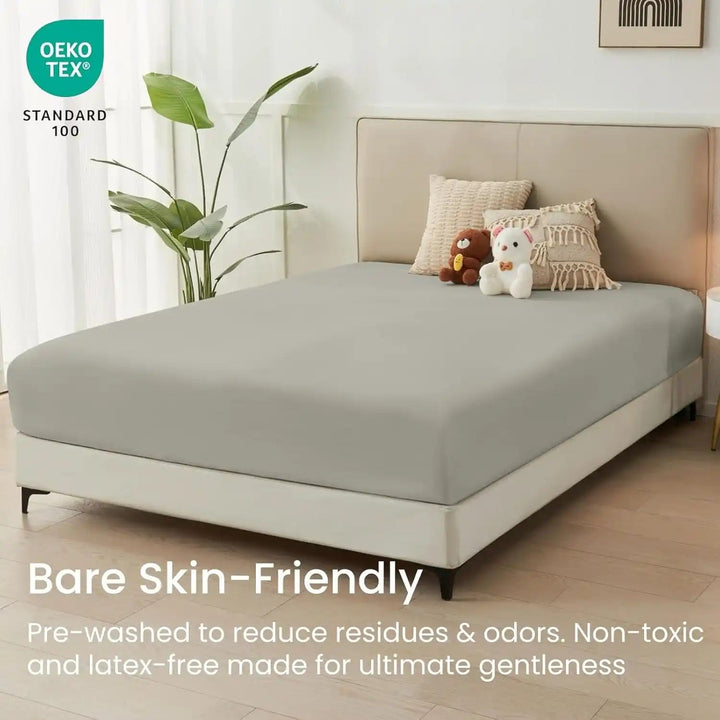 Ultra Soft Brushed Microfiber Fitted Sheet Only, Grey - GOKOTTA
