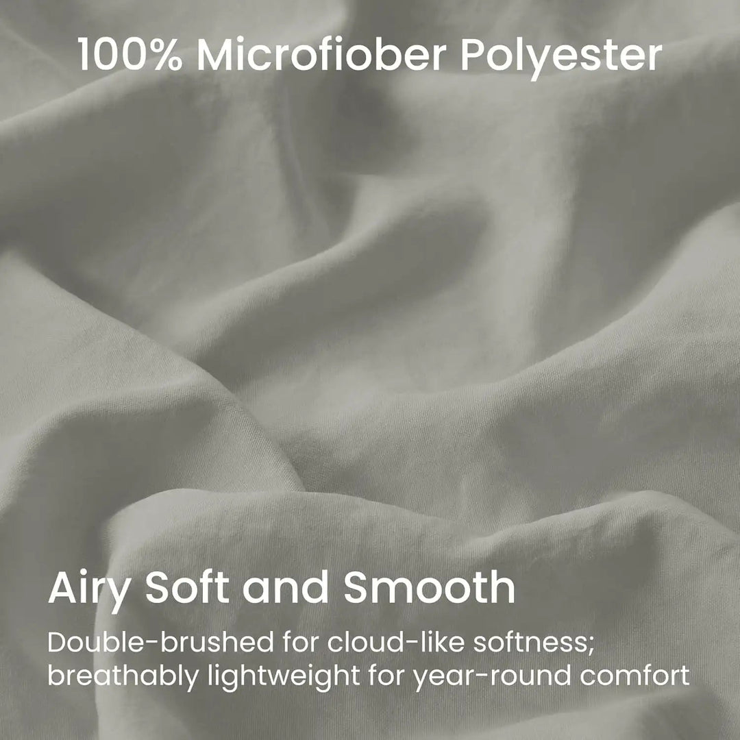Ultra Soft Brushed Microfiber Fitted Sheet Only, Grey - GOKOTTA